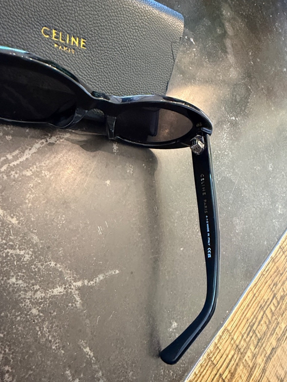 Celine Black Oval Sunglasses - Picture 4 of 5